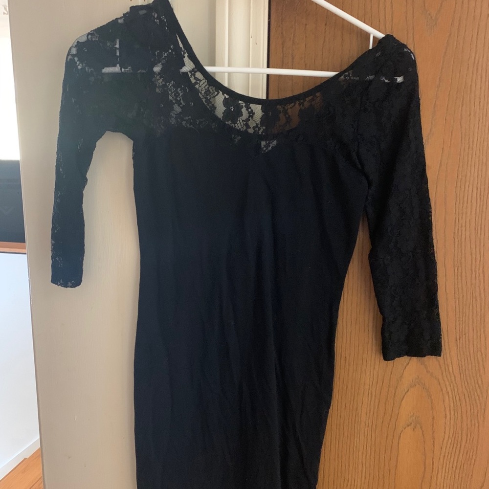 Black lace dress